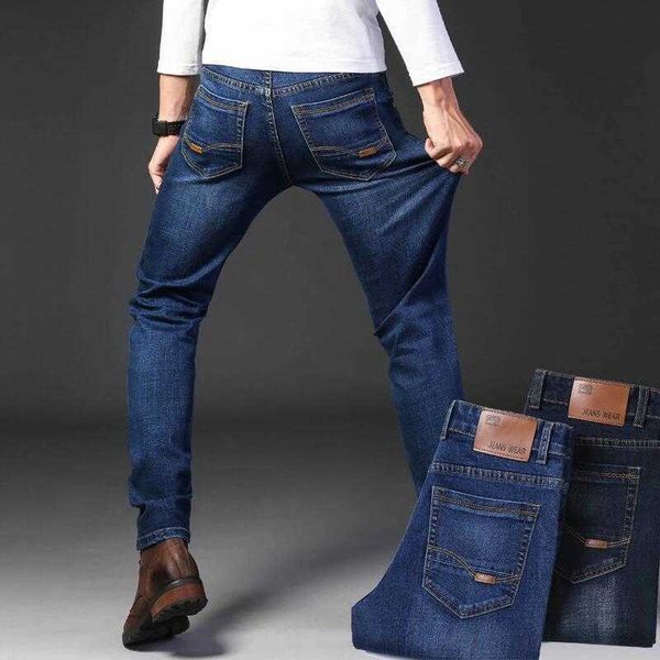 stretch jeans men's straight tube loose large business casual pants youth men's pants, Blue
stretch jeans men's straight tube loose large business casual pants youth men's pants, Blue