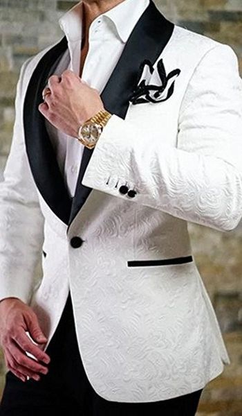 white butterfly jacquard groom tuxedos embossed three-dimensional pattern black lapel men's blazer 2 piece suits wedding dress prom clo, Black;gray
white butterfly jacquard groom tuxedos embossed three-dimensional pattern black lapel men's blazer 2 piece suits wedding dress prom clo, Black;gray