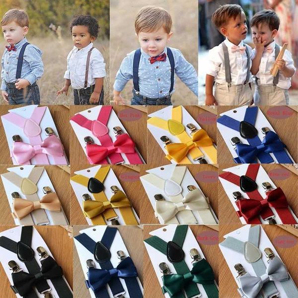 kids elastic suspenders bow tie set matching tuxedo suit boy girl bowtie wedding costume adjustable y-back brace belt wholesale, Black
kids elastic suspenders bow tie set matching tuxedo suit boy girl bowtie wedding costume adjustable y-back brace belt wholesale, Black