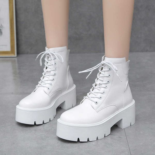 boots rimocy women's chunky ankle platform lace-up thick sole motorcycle women 2022 autumn winter pu leather botas mujer y2210, Black
boots rimocy women's chunky ankle platform lace-up thick sole motorcycle women 2022 autumn winter pu leather botas mujer y2210, Black