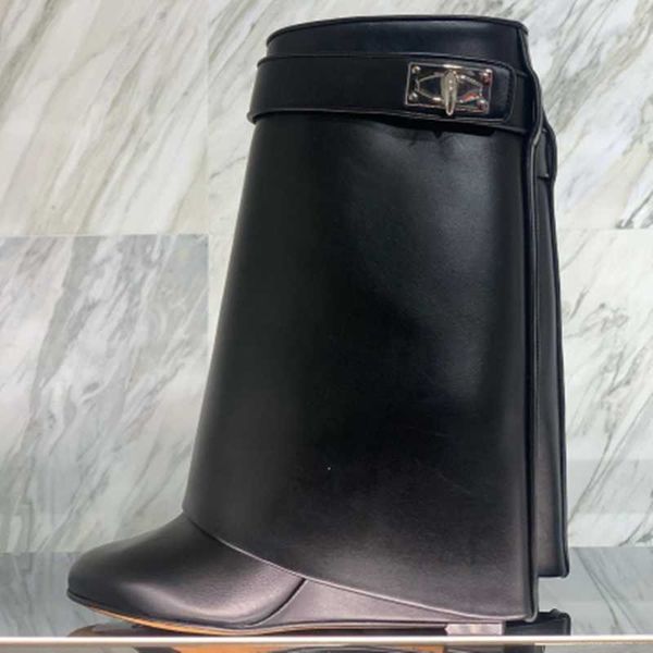 boots shark buckle woman ankle pointed toe height increasing shoes for women wedges heeled leather demonia new t221028, Black
boots shark buckle woman ankle pointed toe height increasing shoes for women wedges heeled leather demonia new t221028, Black