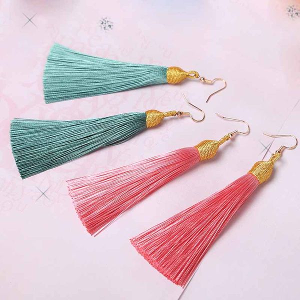fashion bohemian dangle chandelier tassel alloy long earrings white red silk fabric pendant earrings women jewelry, Silver
fashion bohemian dangle chandelier tassel alloy long earrings white red silk fabric pendant earrings women jewelry, Silver