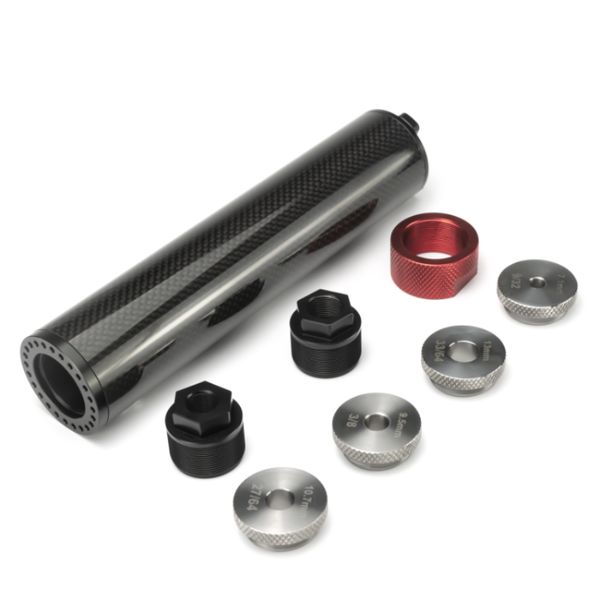 fuel filter 1.85"od 8.85"l carbon fiber modular solvent trap mst1/2x28 and 5/8x24 end caps with guide baffle drilling jig fixture
fuel filter 1.85"od 8.85"l carbon fiber modular solvent trap mst1/2x28 and 5/8x24 end caps with guide baffle drilling jig fixture