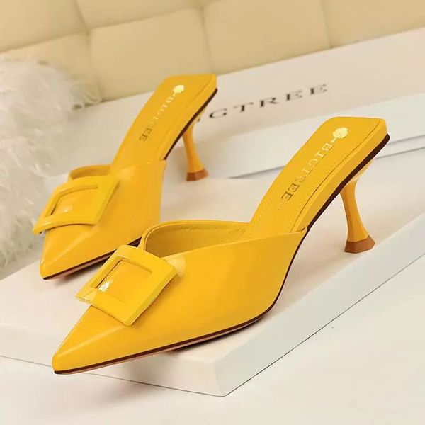 new women slipper slides pumps mules sandals heel shoes silver heels patent leather buckle stiletto kitten six colors, Black
new women slipper slides pumps mules sandals heel shoes silver heels patent leather buckle stiletto kitten six colors, Black