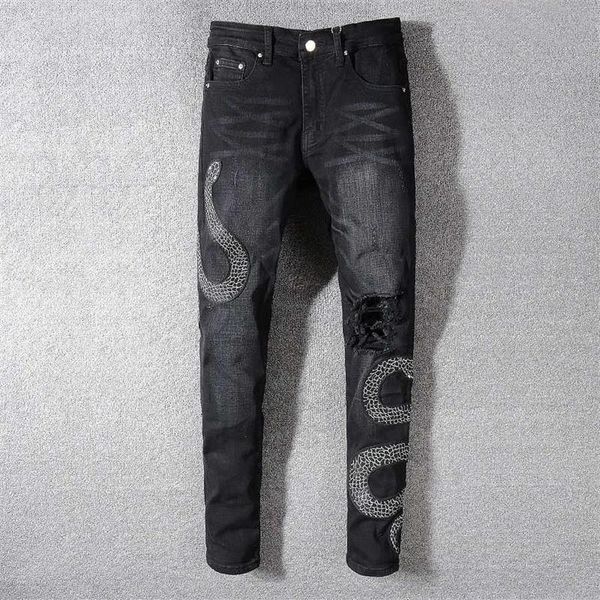 mens distressed ripped biker jeans slim fit motorcycle biker denim for men fashion designer hip hop mens jeans 64q, Blue
mens distressed ripped biker jeans slim fit motorcycle biker denim for men fashion designer hip hop mens jeans 64q, Blue
