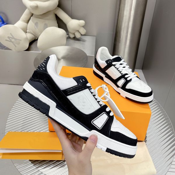 fashion men women trainer shoes luxury designer mens womens low lace-up casual flats sneakers outdoor zapatos loafers, Black
fashion men women trainer shoes luxury designer mens womens low lace-up casual flats sneakers outdoor zapatos loafers, Black