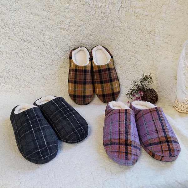 autumn winter slippers plaid cotton insulation indoor plush thick soled non-slip slippers for lovers, Black
autumn winter slippers plaid cotton insulation indoor plush thick soled non-slip slippers for lovers, Black