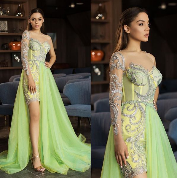sparking illusion prom dresses crystals short party dresses sequins ruched with overskirts custom made evening dress, Black;red
sparking illusion prom dresses crystals short party dresses sequins ruched with overskirts custom made evening dress, Black;red