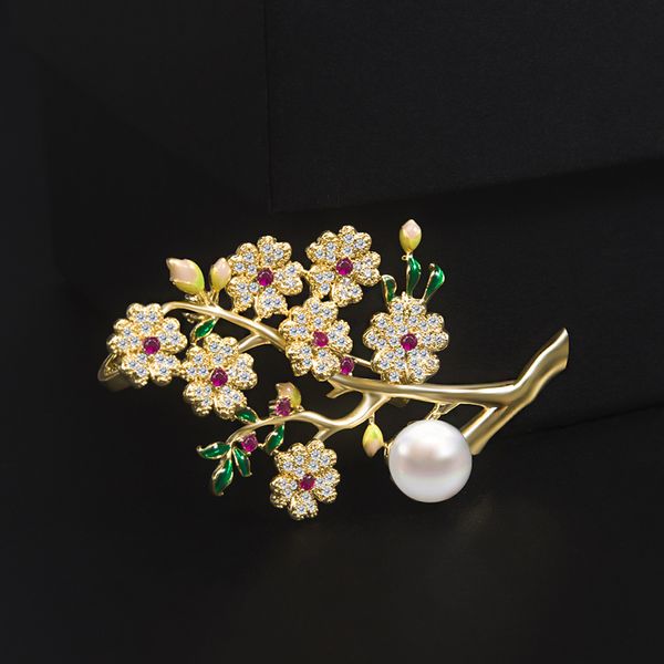 a cold plum brooches for women luxury freshwater pearl pin brooch bouquet wedding party jewelry corsage accessories, Gray
a cold plum brooches for women luxury freshwater pearl pin brooch bouquet wedding party jewelry corsage accessories, Gray