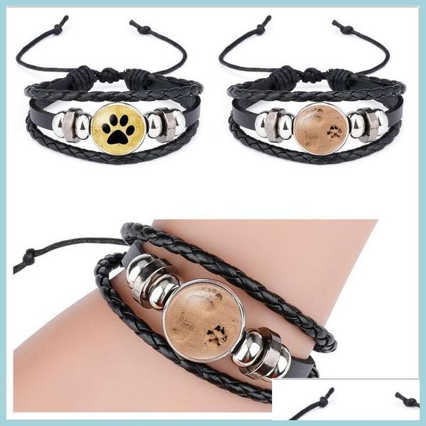 charm bracelets noosa 18mm snap buttons bracelet mtilayer paw footprint braided leather for women men snaps jewelry drop delivery 20 dhkr2, Golden;silver
charm bracelets noosa 18mm snap buttons bracelet mtilayer paw footprint braided leather for women men snaps jewelry drop delivery 20 dhkr2, Golden;silver