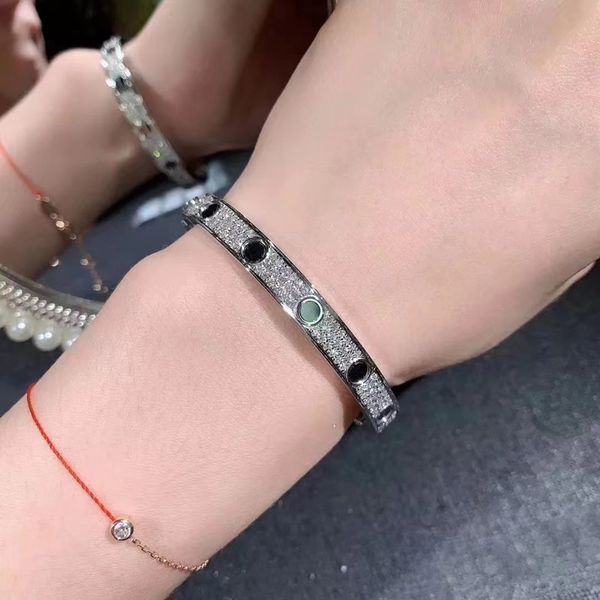 fully drilled screw pattern bracelets bangle letter c titanium steel designer for women men luxury jewlery gifts woman girl gold silver rose, Black
fully drilled screw pattern bracelets bangle letter c titanium steel designer for women men luxury jewlery gifts woman girl gold silver rose, Black