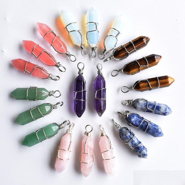 charms fashion iron wire hexagon stone pillar point charm handmade pendant for jewelry pendants necklace making wholesale drop deliv dhpkd, Bronze;silver
charms fashion iron wire hexagon stone pillar point charm handmade pendant for jewelry pendants necklace making wholesale drop deliv dhpkd, Bronze;silver