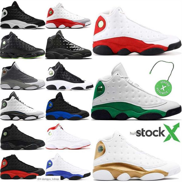 basketball shoes game sneakers trainers university gold obsidian powder blue red flint reverse 2022 jumpman 13 13s men women he got jordon, Black