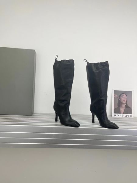 2022 autumn winter push boots new pull rope tube cool cowhide high heel normcore & minimalist y2k, Black
2022 autumn winter push boots new pull rope tube cool cowhide high heel normcore & minimalist y2k, Black