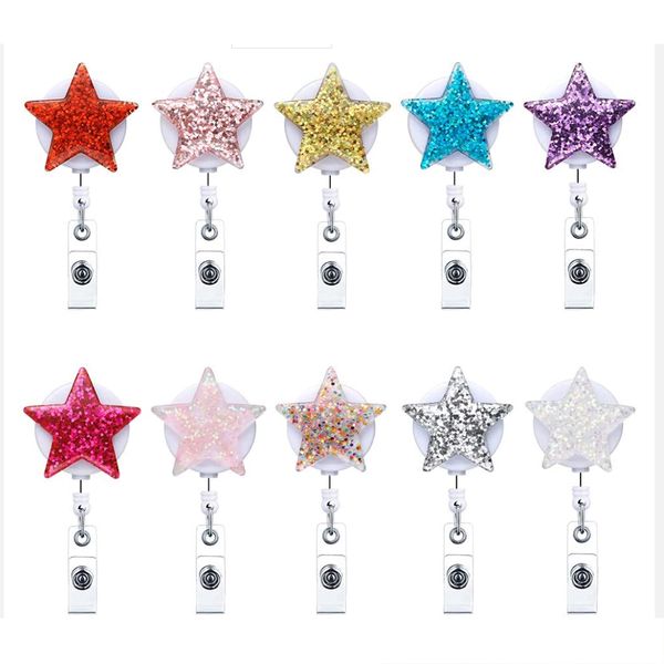 key rings bling star badge clips id reel clip on card holders nurse retractable holder drop delivery 2022 smtx4, Slivery;golden
key rings bling star badge clips id reel clip on card holders nurse retractable holder drop delivery 2022 smtx4, Slivery;golden