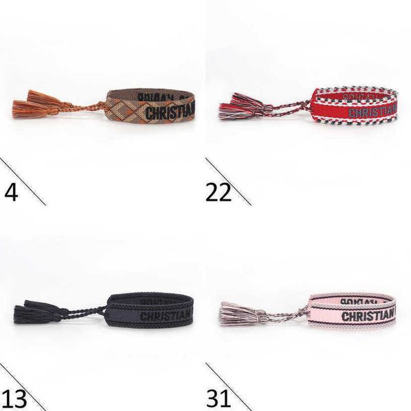 luxury fashion bracelets women brand d designer bangle jewelry bohemian female embroidered letter hand woven tassel rope bracelet men girl f, Golden;silver
luxury fashion bracelets women brand d designer bangle jewelry bohemian female embroidered letter hand woven tassel rope bracelet men girl f, Golden;silver