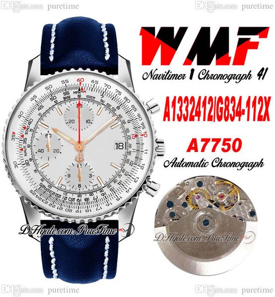 wmf a1332412-g834-112x eta a7750 automatic chronograph mens watch silver dial stick markers blue leahter strap with white line super edition, Slivery;brown
wmf a1332412-g834-112x eta a7750 automatic chronograph mens watch silver dial stick markers blue leahter strap with white line super edition, Slivery;brown