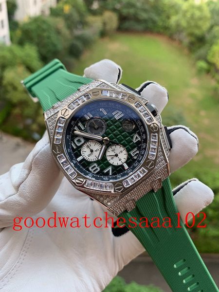 12style fashion perfect quality men's watch 18k rose gold diamond blue black dial vk quartz chronograph working mens watches rubber str, Slivery;brown
12style fashion perfect quality men's watch 18k rose gold diamond blue black dial vk quartz chronograph working mens watches rubber str, Slivery;brown