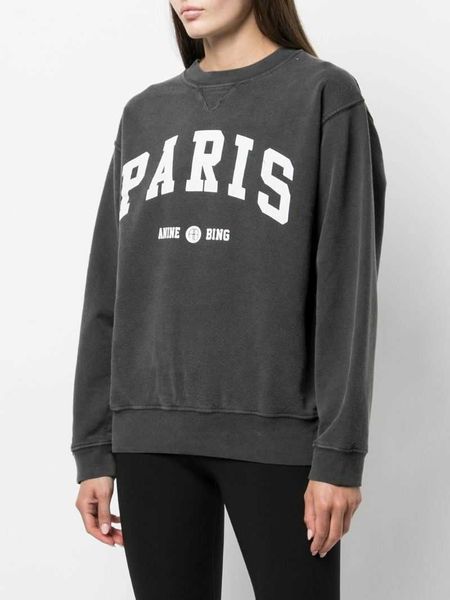 anine bing letter paris women sweatshirt print wash snow black gray round neck cotton sweater designer pullover hoodie
anine bing letter paris women sweatshirt print wash snow black gray round neck cotton sweater designer pullover hoodie
