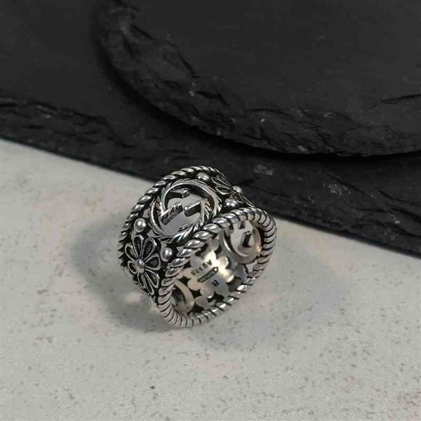 g 2022 ucci high-end jewelry men and women double g hollow out flower wide ring sterling silver couple ins fashion gift trend299m 
g 2022 ucci high-end jewelry men and women double g hollow out flower wide ring sterling silver couple ins fashion gift trend299m