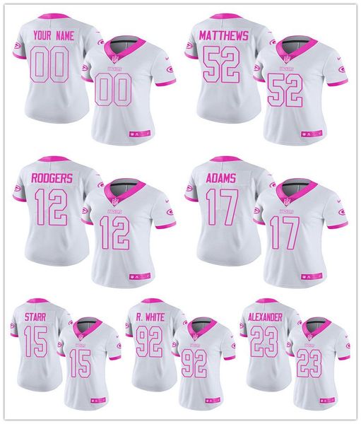 football jersey green bay''packers''women jaire alexander rashan gary aaron rodgers aaron jones white pink rush fashion, Black
football jersey green bay''packers''women jaire alexander rashan gary aaron rodgers aaron jones white pink rush fashion, Black