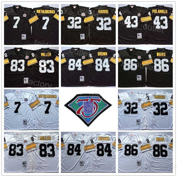 throwback mitchell and ness 75th football 7 ben roethlisberger jersey 1975 retro 43 troy polamalu 83 heath miller 84 antonio brown 86 hines, Black;red
throwback mitchell and ness 75th football 7 ben roethlisberger jersey 1975 retro 43 troy polamalu 83 heath miller 84 antonio brown 86 hines, Black;red
