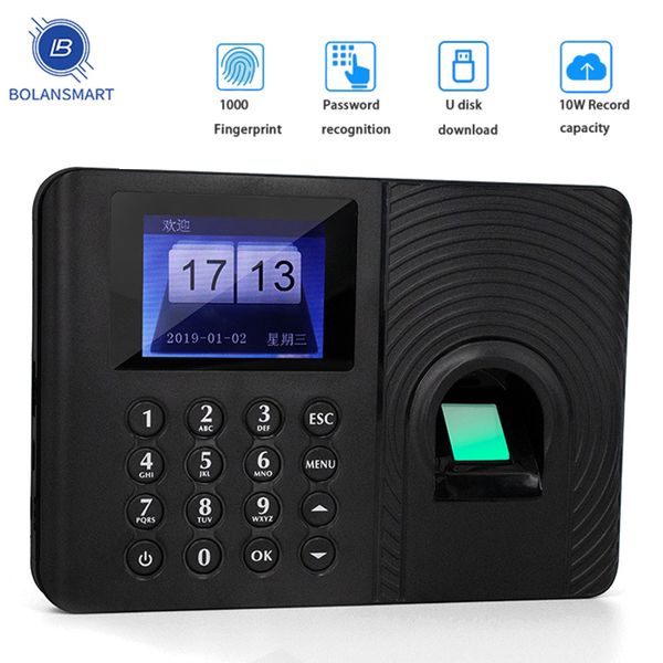 2.4 inch lcd biometric fingerprint password attendance machine system checking-in recorder time clock for employees
2.4 inch lcd biometric fingerprint password attendance machine system checking-in recorder time clock for employees