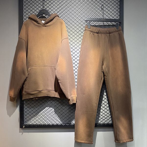 pants heavy fabric vintage sweatpants washed men women thick fleece track trousers joggers, Black;brown
pants heavy fabric vintage sweatpants washed men women thick fleece track trousers joggers, Black;brown