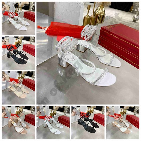 2022 sandals snake twining chunky heels elegant sandal 4cm 7cm stiletto high heel rene caovilla crystal gold rhinestone dress shoes silver s, Black
2022 sandals snake twining chunky heels elegant sandal 4cm 7cm stiletto high heel rene caovilla crystal gold rhinestone dress shoes silver s, Black