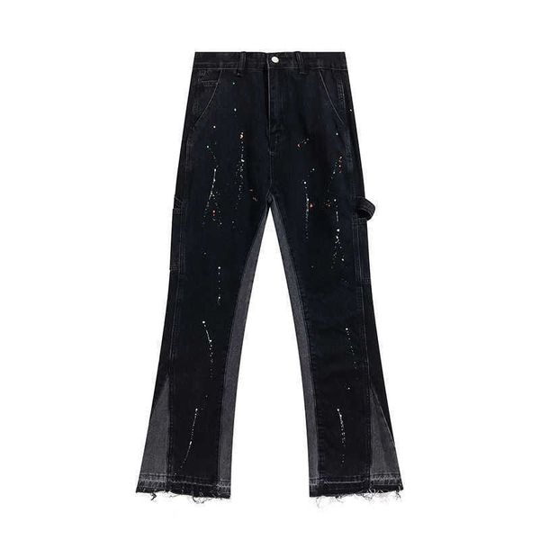 fashion brand designer jeans galleryed dept ink splashing stitching contrast versatility men's and women's pants black, Blue
fashion brand designer jeans galleryed dept ink splashing stitching contrast versatility men's and women's pants black, Blue