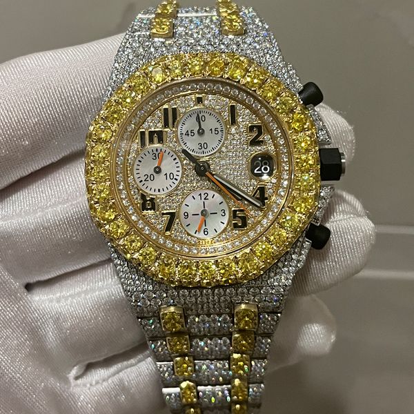 new version moissanite stones watch mens watches gold&silver pass test royal vvs diamonds automatic eta movement luxury full iced out 2-tone, Slivery;brown
new version moissanite stones watch mens watches gold&silver pass test royal vvs diamonds automatic eta movement luxury full iced out 2-tone, Slivery;brown