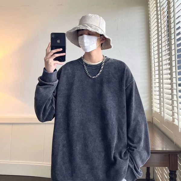 washed worn round neck sweater for men's high street handsome casual loose fashion autumn and winter, Black
washed worn round neck sweater for men's high street handsome casual loose fashion autumn and winter, Black