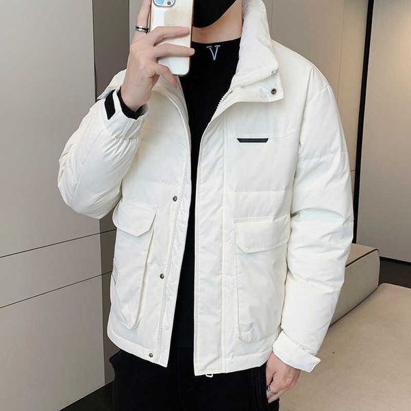 down jacket men's 2022 autumn and winter new lightweight short style trend stand collar warm casual coat, Black
down jacket men's 2022 autumn and winter new lightweight short style trend stand collar warm casual coat, Black