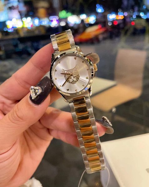 28mm women men couple quartz watch timeless interlocking g clock mother pearl shell dial charms animal pattern cat wathes stainless steel st, Slivery;brown
28mm women men couple quartz watch timeless interlocking g clock mother pearl shell dial charms animal pattern cat wathes stainless steel st, Slivery;brown