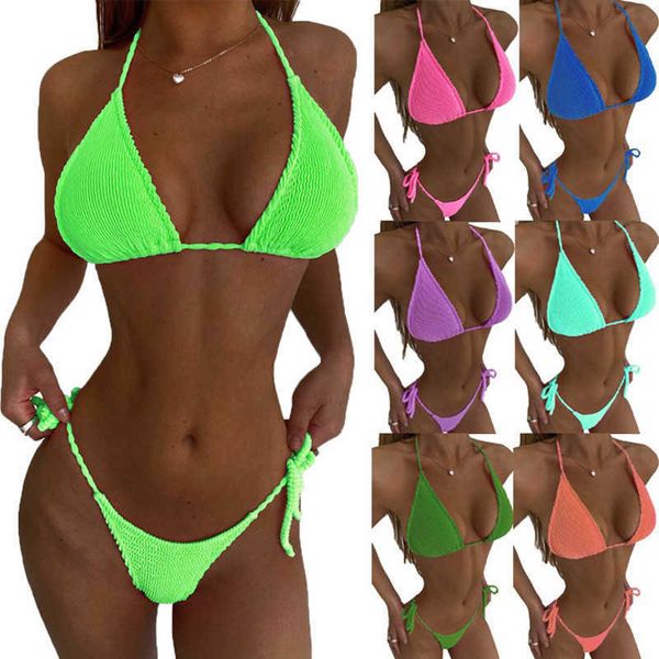 2022 summer solid bikini sets women tie side gstring thong swimsuit female bandage bathing suit brazlian swimwear bikini, White;black
2022 summer solid bikini sets women tie side gstring thong swimsuit female bandage bathing suit brazlian swimwear bikini, White;black