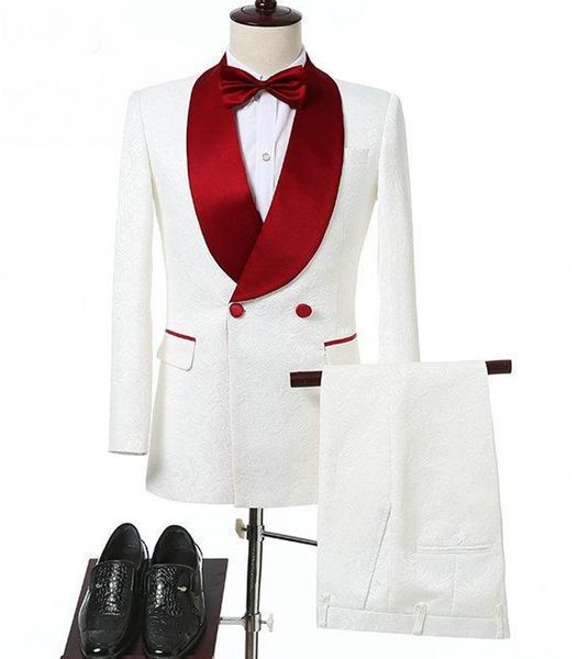 white butterfly jacquard groom tuxedos embossed three-dimensional pattern burgundy lapel men's blazer suit wedding dress prom clothing, Black;gray
white butterfly jacquard groom tuxedos embossed three-dimensional pattern burgundy lapel men's blazer suit wedding dress prom clothing, Black;gray