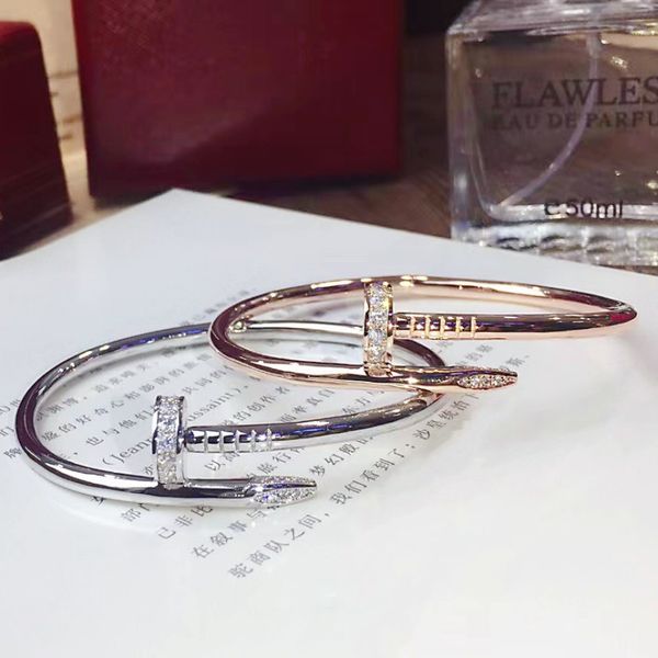 european and american classic nail bangle fashion designer 18k couple wedding gift 316l stainless steel jewelry factory wholesale and retail, Black
european and american classic nail bangle fashion designer 18k couple wedding gift 316l stainless steel jewelry factory wholesale and retail, Black