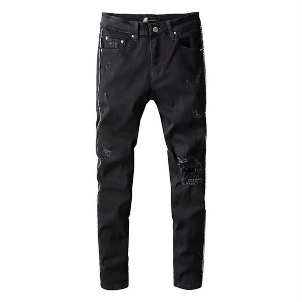 20ss mens designer jeans distressed ripped biker slim fit motorcycle denim for men s fashion jean mans pants pour homm255b, Blue
20ss mens designer jeans distressed ripped biker slim fit motorcycle denim for men s fashion jean mans pants pour homm255b, Blue