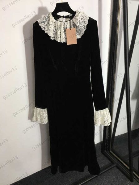 designer casual dress womens lace doll collar backless zipper dresses trumpet long sleeve velvet slim maxiskit women apparel 1970, Black;gray
designer casual dress womens lace doll collar backless zipper dresses trumpet long sleeve velvet slim maxiskit women apparel 1970, Black;gray