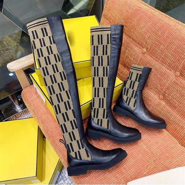 luxury women's f letter knitting thigh-high boots leather fashion outdoor socks brand shoes flat breathable345v, Black
luxury women's f letter knitting thigh-high boots leather fashion outdoor socks brand shoes flat breathable345v, Black