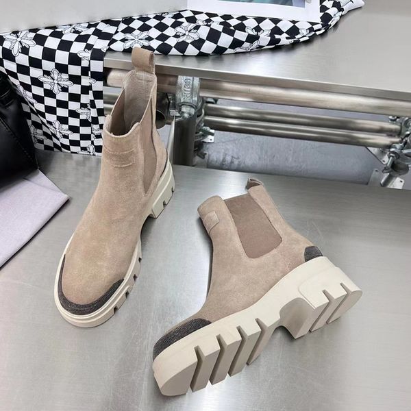 brunello cucinelli chelsea boots women 2022 winter and fall sheepskin sude short ankle booties thick bottom designer genuine leather western, Black
brunello cucinelli chelsea boots women 2022 winter and fall sheepskin sude short ankle booties thick bottom designer genuine leather western, Black