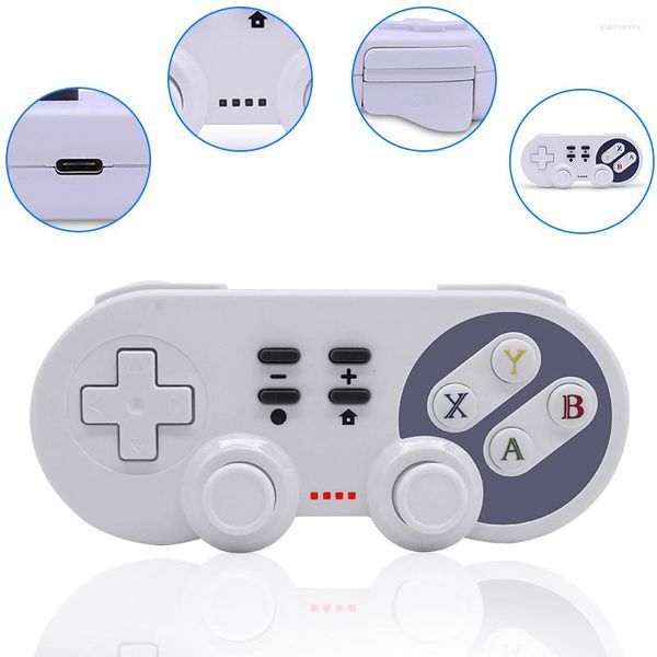 Image of Game Controllers Wireless Gamepad Mini Retro Bluetooth Compatible Joystick Remote Control For Ps3/Smart Phone Tablet Pc Smart Tv Box