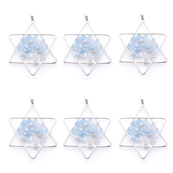 natural stone aquamarine tree of life handmade wire color wire wrapped star pendants for jewelry marking n3807, Silver
natural stone aquamarine tree of life handmade wire color wire wrapped star pendants for jewelry marking n3807, Silver