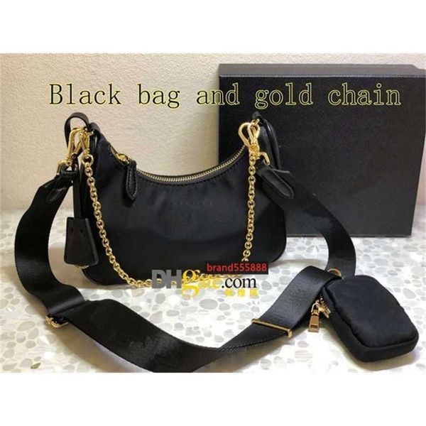 fashion reprinted nylon ladies luxury men's designer bags ladies mens hobo shoulder wallets tote