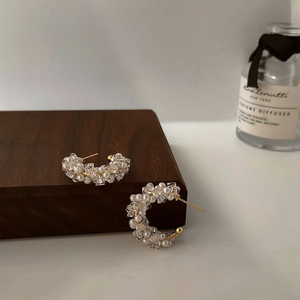 handmade earring crystal earrings charm tender baroque shaped freshwater full pearl 925 silver needle handmade design matte temperament vint, Golden
handmade earring crystal earrings charm tender baroque shaped freshwater full pearl 925 silver needle handmade design matte temperament vint, Golden