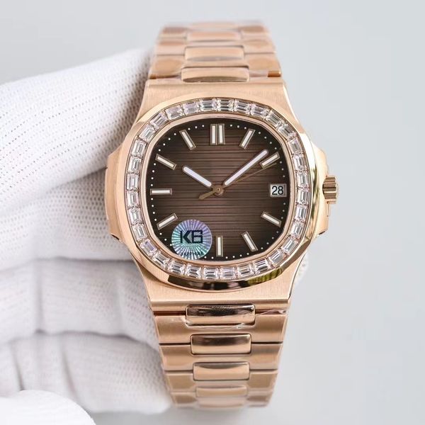 men's mechanical watch rose gold dial inset diamond 39mm original import super movement automatic winding classic fashion movement high, Slivery;brown
men's mechanical watch rose gold dial inset diamond 39mm original import super movement automatic winding classic fashion movement high, Slivery;brown