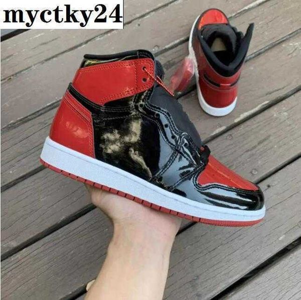1 high og bred patent leather basketball designer shoes red black jumpman 1s sneakers sports trainers
1 high og bred patent leather basketball designer shoes red black jumpman 1s sneakers sports trainers