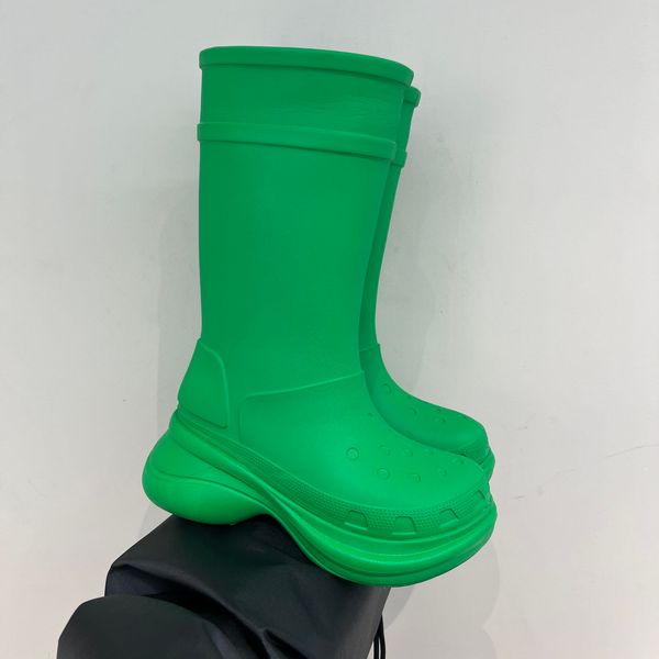 casual shoes luxury designer women long boots genuine leather thick bottom rain boot slipon woman shoe eva knee high booties fashion bota fe, Black
casual shoes luxury designer women long boots genuine leather thick bottom rain boot slipon woman shoe eva knee high booties fashion bota fe, Black