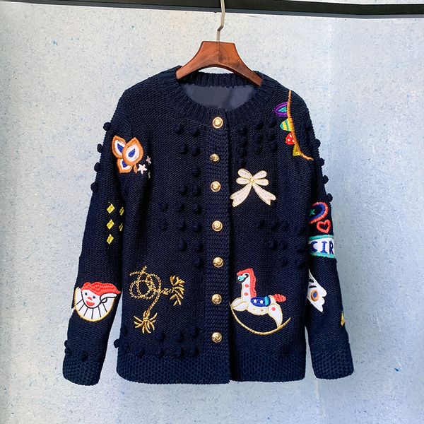 2023 christmas runway women outerwear jackets clothing designer cartoon embroidery sweater cardigan women long sleeve knitted coat female au, Black;brown
2023 christmas runway women outerwear jackets clothing designer cartoon embroidery sweater cardigan women long sleeve knitted coat female au, Black;brown