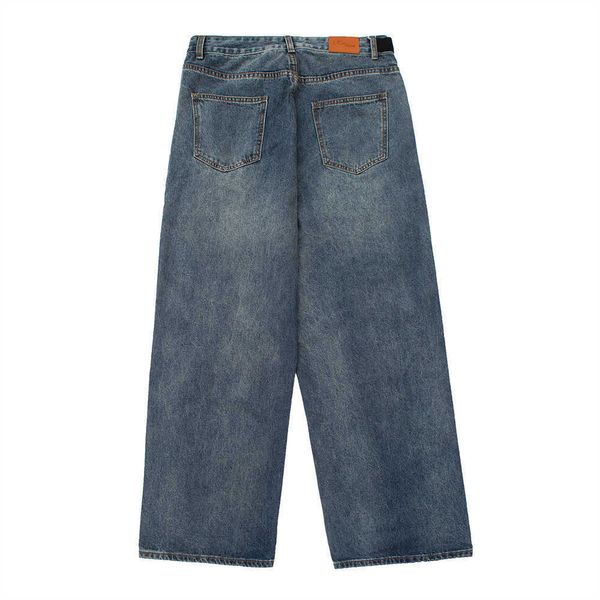 washed and worn jeans with belt men's street trend loose wide leg pants fashion brand casual straight trousers, Blue
washed and worn jeans with belt men's street trend loose wide leg pants fashion brand casual straight trousers, Blue